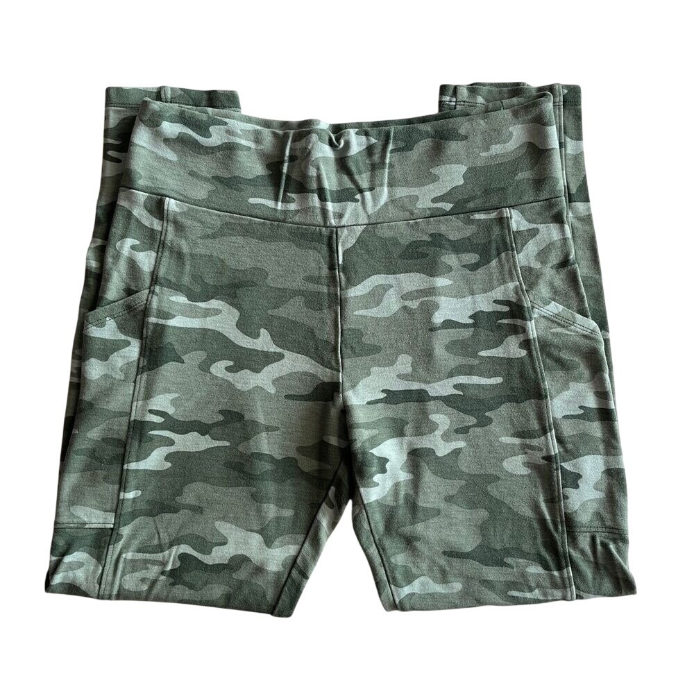 Lou & Grey Camo Blue Green Capris, Workout Gear, Comfy Yoga Pants, Leggings B7